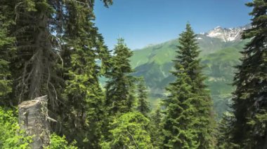 Dağ manzarası, pitoresk Panoraması Kafkasya doğası ile yüksek dağlar,