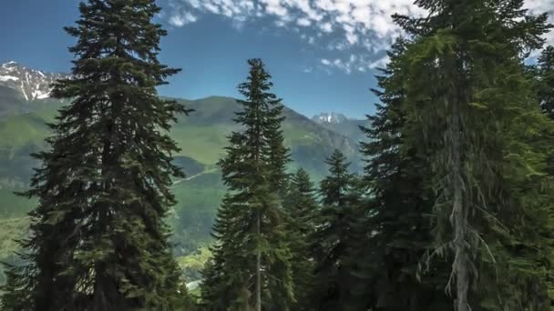 Berglandschap Schilderachtige Panorama Met Hoge Bergen Aard Van Kaukasus — Stockvideo