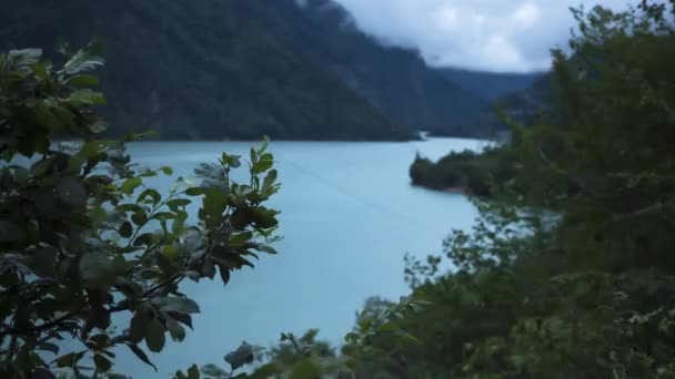 Fiume Montagna Nella Pittoresca Gola Lago Con Acqua Blu Natura — Video Stock