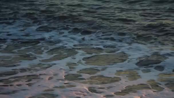 Declínio Mar Uma Praia Selvagem Ondas Mar Resto Praia Turismo — Vídeo de Stock