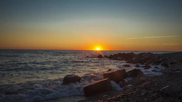 Sea Decline Wild Beach Waves Sea Beach Rest Tourism Beautiful — Stock Video