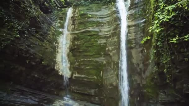 Beautiful Valt Bergen Wilde Natuur Van Noordelijke Kaukasus — Stockvideo