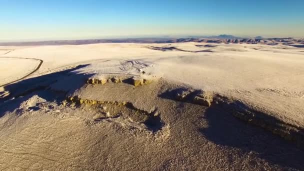 Terbang Atas Gunung Pemandangan Puncak Yang Indah Lereng Bukit Sifat — Stok Video