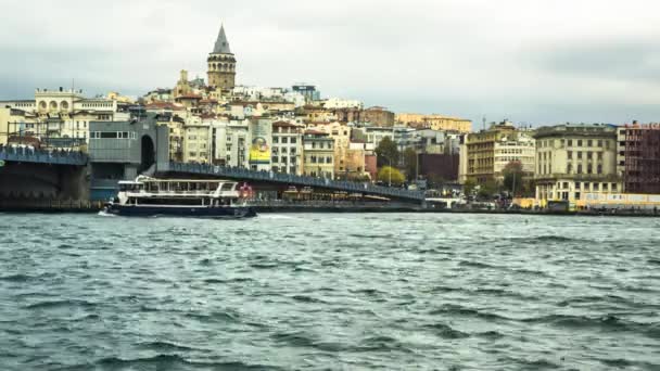 Průchodu Bosphorus Pohled Vody Městě Istanbul — Stock video