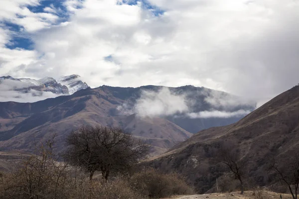 Montagne Del Caucaso Settentrionale Cime Montagne Tra Nuvole Natura Selvaggia — Foto Stock