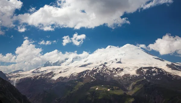 Mont Elbrus Belle Vue Sur Les Sommets Enneigés Caucase Nord — Photo