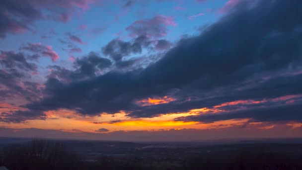 Movimento Nuvole Sul Cielo Sera — Video Stock