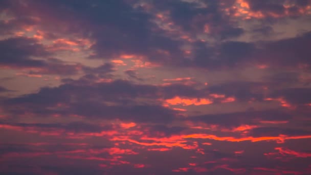 Рух Хмар Вечірньому Небі — стокове відео