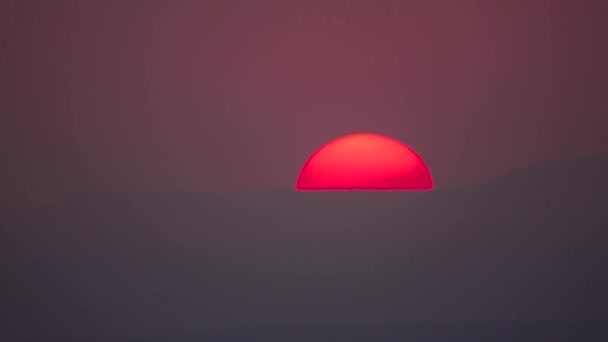 Вид Солнца Закат Крупным Планом — стоковое видео