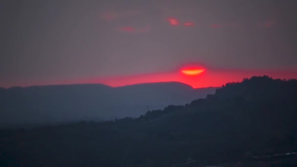 Vacker Utsikt Över Calling Sun Nedgång Närbild — Stockvideo