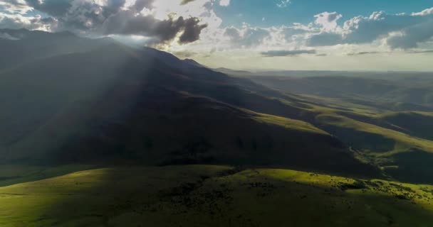 Paisaje Del Cáucaso Norte Bonita Vista Superior Las Tierras Altas — Vídeos de Stock