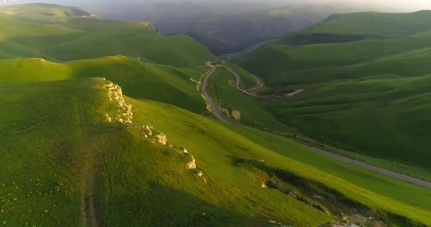 Flight Mountain Plateau Nature Landscape North Caucasus — Stock Video