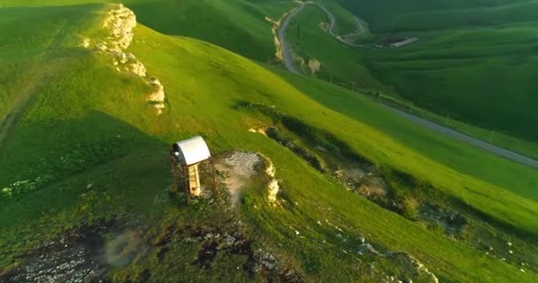 Переліт Через Гірське Плато Природа Ландшафт Північного Кавказу — стокове відео