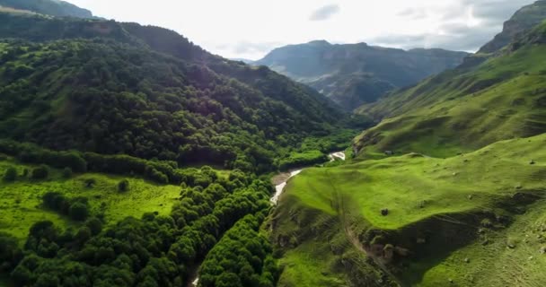 Bela Vista Das Falésias Altas Desfiladeiro Paisagem Montanhosa Natureza Norte — Vídeo de Stock