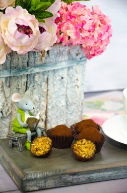 sağlıklı enerji protein barları ve badem kayısı Truffles