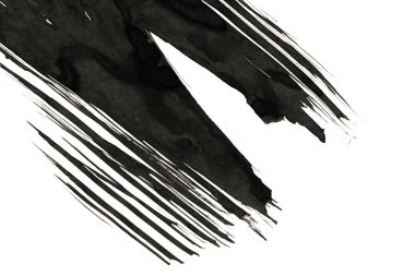 Soyut mürekkep arkaplanı. Mermer tarzı. Beyaz kağıda siyah boya dokusu. Ağ ve oyun tasarımı için duvar kağıdı. Grunge çamur sanatı. Kalem suyunun makro resmi. Koyu Smear