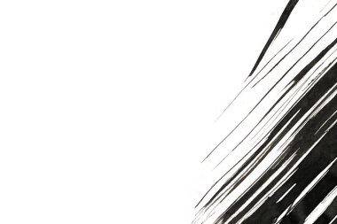 Soyut mürekkep arkaplanı. Mermer tarzı. Beyaz kağıda siyah boya dokusu. Ağ ve oyun tasarımı için duvar kağıdı. Grunge çamur sanatı. Kalem suyunun makro resmi. Koyu Smear