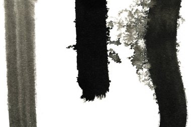 Soyut mürekkep arkaplanı. Mermer tarzı. Beyaz kağıda siyah boya dokusu. Ağ ve oyun tasarımı için duvar kağıdı. Grunge çamur sanatı. Kalem suyunun makro resmi. Koyu Smear
