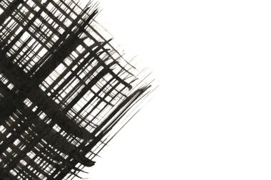 Soyut mürekkep arkaplanı. Mermer tarzı. Beyaz kağıda siyah boya dokusu. Ağ ve oyun tasarımı için duvar kağıdı. Grunge çamur sanatı. Kalem suyunun makro resmi. Koyu Smear