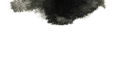 Soyut mürekkep arkaplanı. Mermer tarzı. Beyaz kağıda siyah boya dokusu. Ağ ve oyun tasarımı için duvar kağıdı. Grunge çamur sanatı. Kalem suyunun makro resmi. Koyu Smear