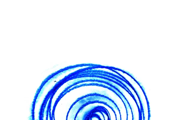 白色背景上混乱的蓝色圈子样式的例证 — 图库照片
