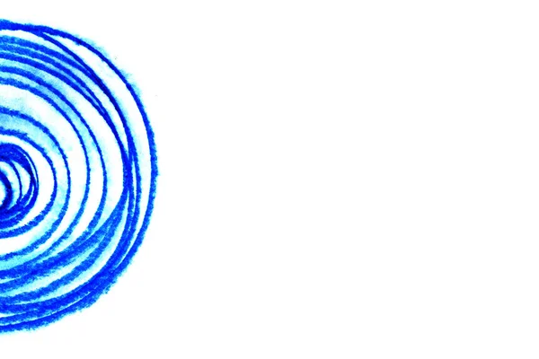 白い背景の上の混沌とした青色の円パターンのイラスト — ストック写真