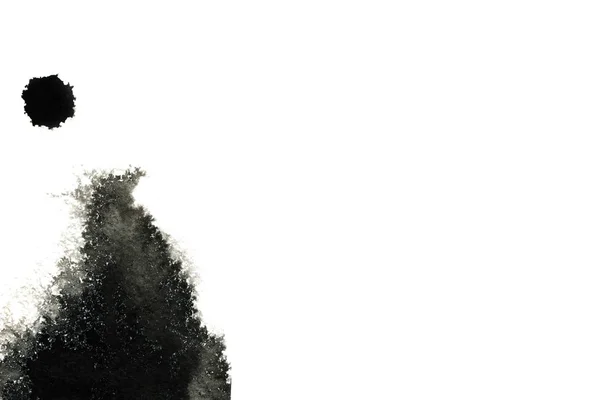 Abstrakter Tintenhintergrund Marmorstil Schwarze Strichstruktur Auf Weißem Papier Wallpaper Für — Stockfoto