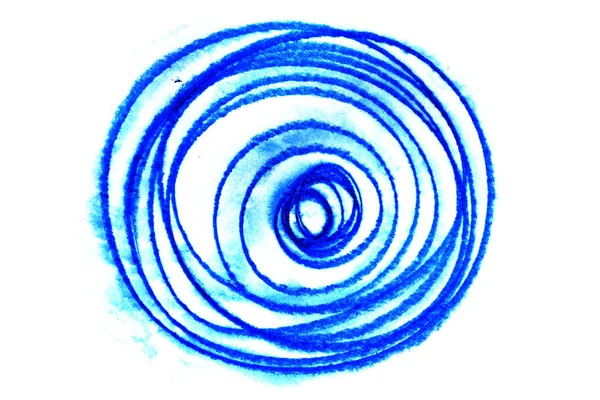 Ilustración Del Patrón Caótico Círculos Azules Sobre Fondo Blanco — Foto de Stock
