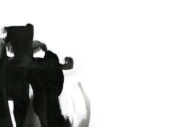 Soyut mürekkep arkaplanı. Mermer tarzı. Beyaz kağıda siyah boya dokusu. Ağ ve oyun tasarımı için duvar kağıdı. Grunge çamur sanatı. Kalem suyunun makro resmi. Koyu Smear