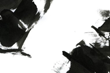 Soyut mürekkep arkaplanı. Mermer tarzı. Beyaz kağıda siyah boya dokusu. Ağ ve oyun tasarımı için duvar kağıdı. Grunge çamur sanatı. Kalem suyunun makro resmi. Koyu Smear