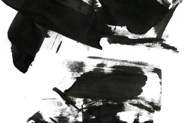 Soyut mürekkep arkaplanı. Mermer tarzı. Beyaz kağıda siyah boya dokusu. Ağ ve oyun tasarımı için duvar kağıdı. Grunge çamur sanatı. Kalem suyunun makro resmi. Koyu Smear