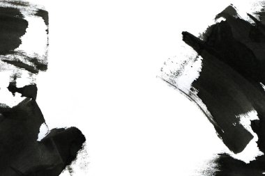 Soyut mürekkep arkaplanı. Mermer tarzı. Beyaz kağıda siyah boya dokusu. Ağ ve oyun tasarımı için duvar kağıdı. Grunge çamur sanatı. Kalem suyunun makro resmi. Koyu Smear