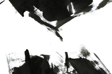 Soyut mürekkep arkaplanı. Mermer tarzı. Beyaz kağıda siyah boya dokusu. Ağ ve oyun tasarımı için duvar kağıdı. Grunge çamur sanatı. Kalem suyunun makro resmi. Koyu Smear