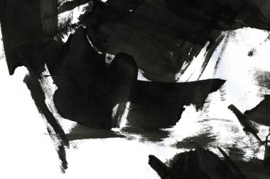 Soyut mürekkep arkaplanı. Mermer tarzı. Beyaz kağıda siyah boya dokusu. Ağ ve oyun tasarımı için duvar kağıdı. Grunge çamur sanatı. Kalem suyunun makro resmi. Koyu Smear