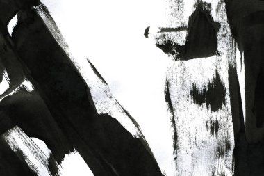 Soyut mürekkep arkaplanı. Mermer tarzı. Beyaz kağıda siyah boya dokusu. Ağ ve oyun tasarımı için duvar kağıdı. Grunge çamur sanatı. Kalem suyunun makro resmi. Koyu Smear