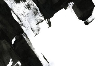 Soyut mürekkep arkaplanı. Mermer tarzı. Beyaz kağıda siyah boya dokusu. Ağ ve oyun tasarımı için duvar kağıdı. Grunge çamur sanatı. Kalem suyunun makro resmi. Koyu Smear