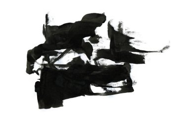 Soyut mürekkep arkaplanı. Mermer tarzı. Beyaz kağıda siyah boya dokusu. Ağ ve oyun tasarımı için duvar kağıdı. Grunge çamur sanatı. Kalem suyunun makro resmi. Koyu Smear