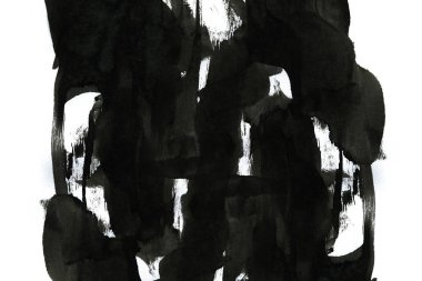 Soyut mürekkep arkaplanı. Mermer tarzı. Beyaz kağıda siyah boya dokusu. Ağ ve oyun tasarımı için duvar kağıdı. Grunge çamur sanatı. Kalem suyunun makro resmi. Koyu Smear