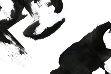 Soyut mürekkep arkaplanı. Mermer tarzı. Beyaz kağıda siyah boya dokusu. Ağ ve oyun tasarımı için duvar kağıdı. Grunge çamur sanatı. Kalem suyunun makro resmi. Koyu Smear