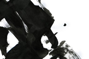 Soyut mürekkep arkaplanı. Mermer tarzı. Beyaz kağıda siyah boya dokusu. Ağ ve oyun tasarımı için duvar kağıdı. Grunge çamur sanatı. Kalem suyunun makro resmi. Koyu Smear