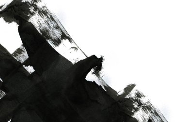 Soyut mürekkep arkaplanı. Mermer tarzı. Beyaz kağıda siyah boya dokusu. Ağ ve oyun tasarımı için duvar kağıdı. Grunge çamur sanatı. Kalem suyunun makro resmi. Koyu Smear