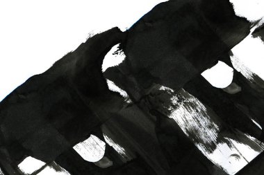 Soyut mürekkep arkaplanı. Mermer tarzı. Beyaz kağıda siyah boya dokusu. Ağ ve oyun tasarımı için duvar kağıdı. Grunge çamur sanatı. Kalem suyunun makro resmi. Koyu Smear