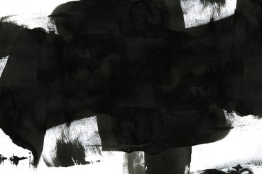Soyut mürekkep arkaplanı. Mermer tarzı. Beyaz kağıda siyah boya dokusu. Ağ ve oyun tasarımı için duvar kağıdı. Grunge çamur sanatı. Kalem suyunun makro resmi. Koyu Smear