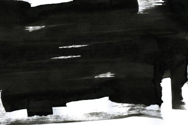 Soyut mürekkep arkaplanı. Mermer tarzı. Beyaz kağıda siyah boya dokusu. Ağ ve oyun tasarımı için duvar kağıdı. Grunge çamur sanatı. Kalem suyunun makro resmi. Koyu Smear