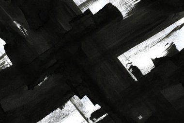 Soyut mürekkep arkaplanı. Mermer tarzı. Beyaz kağıda siyah boya dokusu. Ağ ve oyun tasarımı için duvar kağıdı. Grunge çamur sanatı. Kalem suyunun makro resmi. Koyu Smear