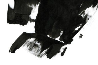 Soyut mürekkep arkaplanı. Mermer tarzı. Beyaz kağıda siyah boya dokusu. Ağ ve oyun tasarımı için duvar kağıdı. Grunge çamur sanatı. Kalem suyunun makro resmi. Koyu Smear