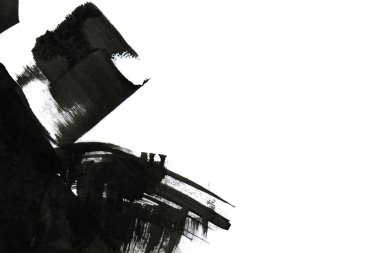 Soyut mürekkep arkaplanı. Mermer tarzı. Beyaz kağıda siyah boya dokusu. Ağ ve oyun tasarımı için duvar kağıdı. Grunge çamur sanatı. Kalem suyunun makro resmi. Koyu Smear