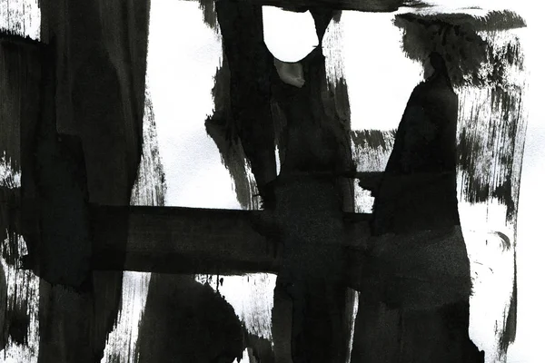 Soyut mürekkep arkaplanı. Mermer tarzı. Beyaz kağıda siyah boya dokusu. Ağ ve oyun tasarımı için duvar kağıdı. Grunge çamur sanatı. Kalem suyunun makro resmi. Koyu Smear