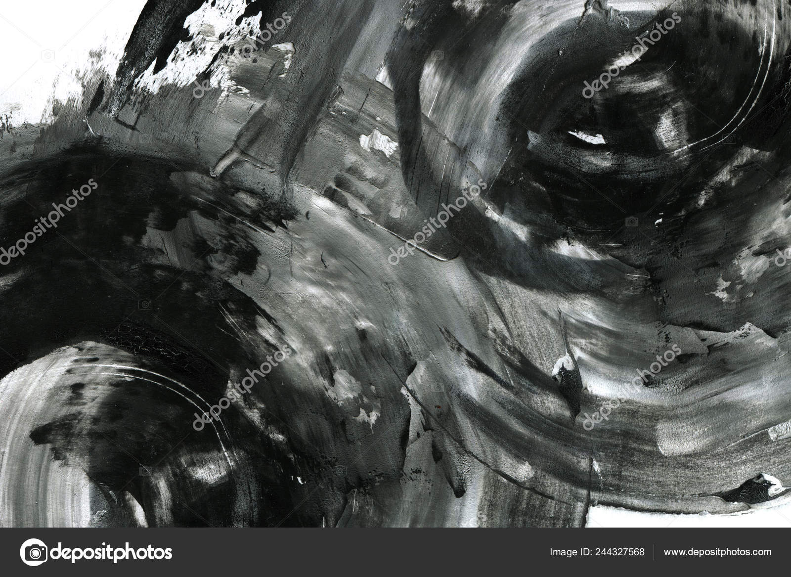 Abstract Black Paint Background Acrylic Black Stock Illustration