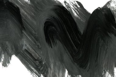 Soyut mürekkep arkaplanı. Mermer tarzı. Beyaz kağıda siyah boya dokusu. Ağ ve oyun tasarımı için duvar kağıdı. Grunge çamur sanatı. Kalem suyunun makro resmi. Koyu Smear